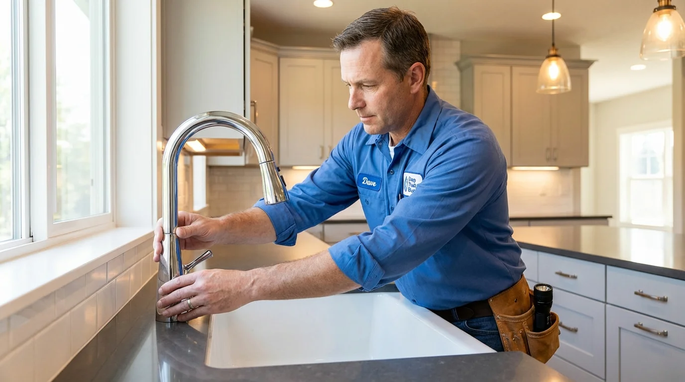 Kitchen faucet installation by Johns Plumbing LLC in Roswell